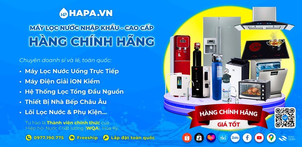 Máy lọc nước nhập khẩu cao cấp HAPA - Hàng chính hãng