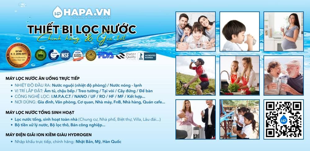Thiết bị lọc nước chính hãng HAPA